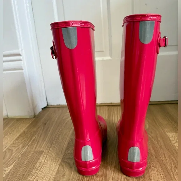 Hunter Tall Rain Boots Big Kids Fuchsia - Picture 5 of 8